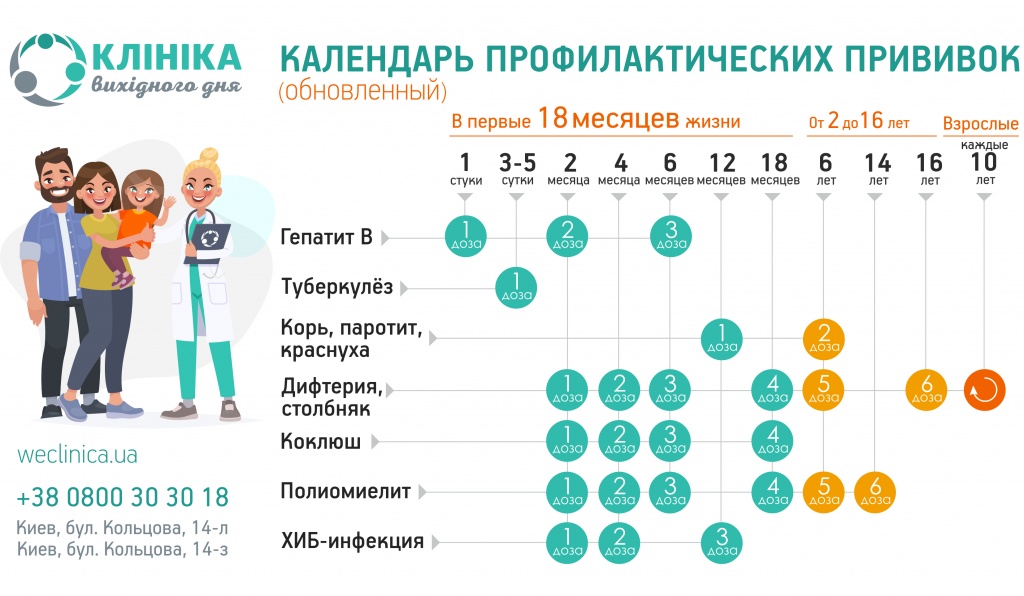 Обязательные прививки 2024